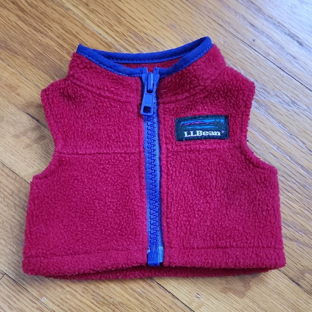 L.L. Bean Cub Red Fleece Vest